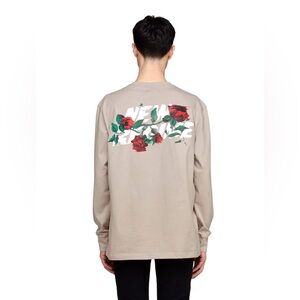 Atelier New Regime Floral Taupe Grey Long Sleeve Shirt